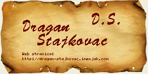 Dragan Stajkovac vizit kartica
